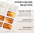 Mini Loaf Pans Silicone, Nonstick Small Bread Pans for Baking, 8 Cavity, 2 Pcs, Cream