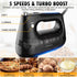 Electric Hand Mixer with Stainless Steel Whisk, Dough Hook Attachment, Storage Bag, Turbo Boost / 5 Speed Kitchen