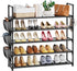 VILICK 5 Tier Shoe Rack with Hook and Side Pocket,Shoe Organizer Space