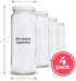 Set 32 oz 4 Pack All About Juicing Glass Bottles - Jars, Wide Mouth with Lids for Juice, Smoothies, Water, Milks