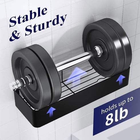 Kitsure Large Shower Caddy, 2 Pack Adhesive Shower Organizer, Drill-Free Rustproof Stainless Steel Shower Rack for