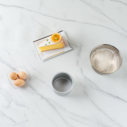 Restaurantware-Met Lux 4 x 3 Inch Baking Tin, 1 Round Cake Pan, Oven-Ready Anodized Aluminum