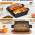 Heimekite 95 Inch 2 Set Cast Iron Loaf Pan with Lid, bread pans for baking, Piece | Even Heat Distribution Bread Baking