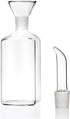 HAIZEEN 8 Ounce Olive Oil & Vinegar Dispenser Glass Cruet, No Funnel Needed Kitchen Decanter
