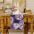 Summer 13x108 Inch Purple Dahlia Flower Spring Table Runner Purple Gray Burlap Table Runners, Floral Seasonal Coffee