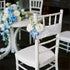 Poise3EHome 10 Silver Sequin Chair Sashes, Double Sided Glitter Folding Chair Covers Bow for Party Wedding Banquet