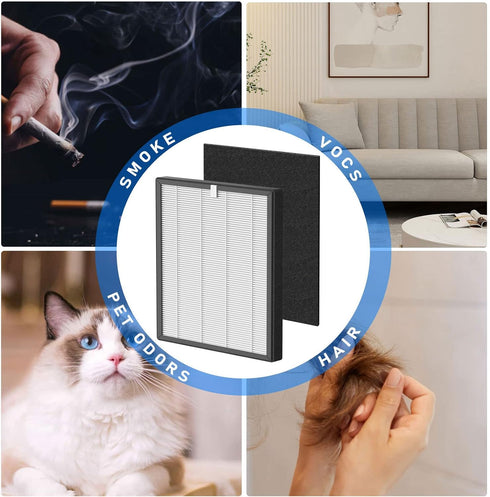 ProHEPA 9000 True HEPA Filters Replacement, Compatible with VEVA ProHEPA 9000 Air Cleaner, 3 True HEPA + 6 Activated