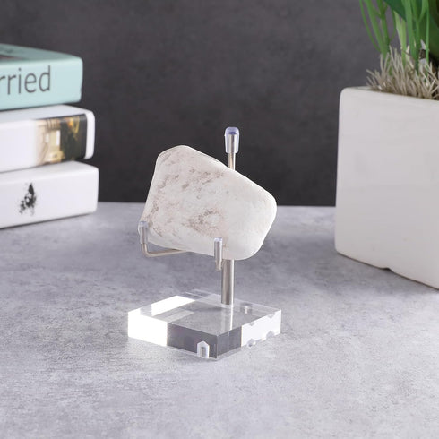 Sibba Adjustable Plate Stands for Display, Metal Arms, Clear Acrylic Base, Small Holder for Photos, Books, Home Décor
