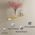 Set 2, 30CM HNVNER Metal Wall Shelves of Brushed Gold Floating Shelf, Wall Decorative Shelf for Photos, Collectibles