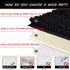 Black Bathroom Rugs Non-Slip Chenille Mat Set 3 Pieces Ultra Soft Absorbent Bath Carpet