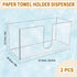 1 Pack Countertop 5mm (1) Acrylic Paper Towel Holder, Napkin Dispenser for C-Fold, Multi-Fold & Trifold Paper Towels
