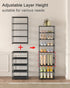 5-Tier (16.3" Closet, Autonomier Extra Small Shoe Rack Wide), Narrow Space-Saving Organizer for Small Spaces, Non-Woven
