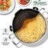 2PACK AUOON Clip on Strainer for All Pots Pans, Silicone Pasta Strainer Kitchen Colander, BlackGreen