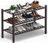 Haddockway Large 3 Tier Bamboo Shoe Rack Storage Organizer, Multifunctional Free Standing
