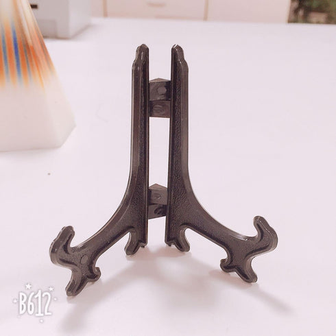 SK 3" High Black Plastic Display Stands, Plate Holders to Display Pictures, Pack of 12 Easels