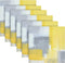 ALAZA Grey and Yellow Abstract Art Painting Cloth Napkins - Set of 6 Reusable Washable Polyester Dinner Napkins