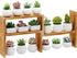 Small Table Top Plant Shelf,3 Tiered Windowsill Wood Plant Stand Indoor,Narrow Space