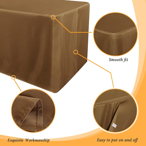 2 Pack 4ft Shows?48L 24W 30H Inches, Obstal Tablecloths for Rectangle Tables - Water Resistant Washable Fabric