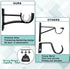 6 Pack Heavy Duty Curtain Rod Bracket, Curtain Rod Holders for Wall Drapery Rod Hangers, Black