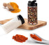 RoyalHouse 6 Pack 16 Oz Plastic Spice Jars, Clear with Black Cap, BPA Free, Made in USA