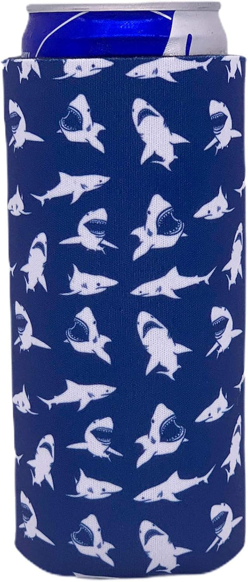 Shark Pattern Slim Can Coolie