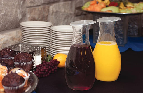 Carlisle FoodService Products Cascata Carafe Juice Jar, 1.5 L, Clear, Plastic