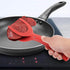 2 in 1 Grip and Flip Spatula Tongs, Large Non-Stick Food Clip Egg Turner for Cooking, Pancake, Omelet (Red)