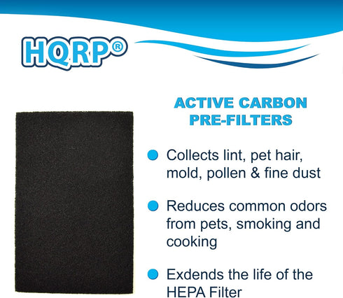 HQRP 4-Pack Carbon Filter C compatible with Holmes Models HAPF60, HAP726, HAP750, HAP756, HAP759, HAP715