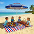 6.5ft 50+ LOTTAFUN Beach Umbrella - Heavy Duty Wind Resistant UV Portable Sun Shade with Sand Anchor & Carry Bag