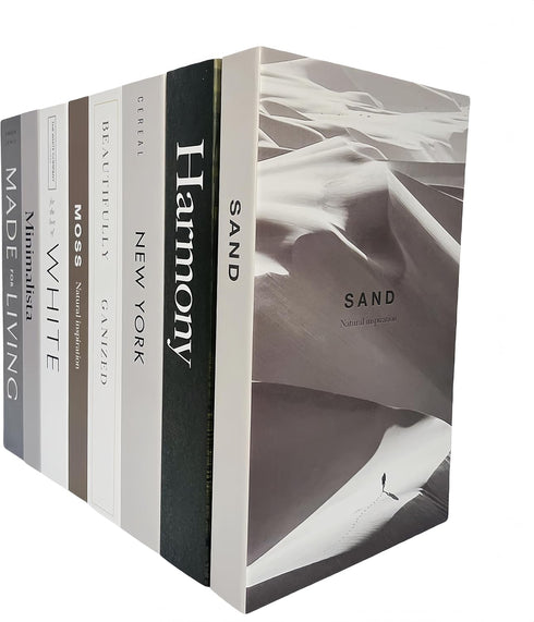 Ediactcyl 8 Pack (M68) Decorative Books, Decoration Faux Books for Hardcover Home Decor | Fake Book Stacks Display
