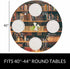 YINRON 40-44" Bookshelf Round Table Cloth Book Case Library Bookworm Books Elastic Edged Table Cover Fade and Stain