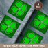 3dRose Lucky Green Shamrock - Ceramic Tile Coasters, Set of 4