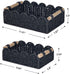 Set 2 CubesLand Scalloped Edge Decor Baskets for Home, Living Room, Toilet Paper Storage Basket for Over Toilet Shelf