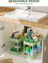 4 Spaces7.1" LEHOM Slim Rolling Storage Cart - Tiers Bathroom Organizer Utility Cart Slide Out Storage Shelves Mobile