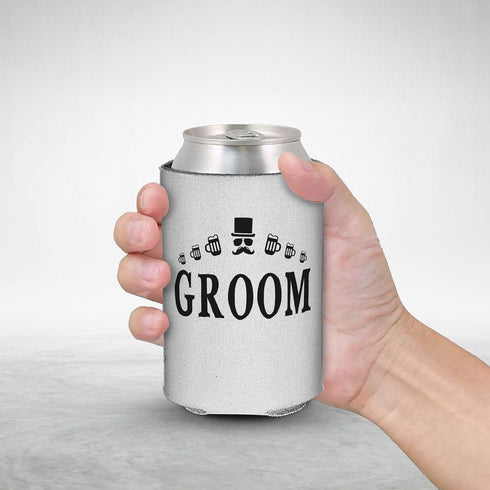 Shop4Ever Groom and Groom’s Drinking Team Member Can Coolie ~ Wedding Bachelor Party Beer Can Sleeve Coolers (Member,