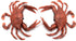 2-Pack) AUEAR, Plastic Crab for Decor Artificial Sea Life Creatures, Simulated Animal Home Party Creative Gift (Red