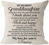 My Dearest Granddaughter Always Love You Gift - Cotton Linen Throw Pillow Case 18"x 18"