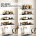 15.7in 22lbs Set 4) BAYKA Floating Shelves for Wall, Wall Mounted Rustic Wood Shelves for Bathroom, Bedroom, Living