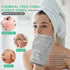 PHOGARY 8 Pack Striped,7.8X 5.1in Microfiber Wash Mitts for Face Body, Soft Face Shower Bath Mitt Coral Fleece