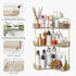Webetop Countertop Bathroom Organizer, 3 Tier Corner Shelf for Makeup, Skincare, Cosmetic, Toiletries, Amber