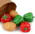 Meiwlong 6Pcs Mix Fake Vegetables Bell Peppers,Potato,Tomato,Realistic Artificial Vegetable for Home Decoration,Fake Veggie