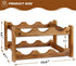 Wine Rack 6 Bottle 2-Tier Wood Wine Storage Easy-Assembly Space-Saving for Wine Lovers,Kitchen Wine Organizer for Countertop,Table Top,Pantry, Home,Room Decor,Bar,Cellar Basement (2-Tiers) by Niep