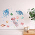 CRASPIRE 8 Sheets Sea Life Window Decals, Ocean Stickers for Bathroom Home Bedroom, PVC Self-Adhesive Clings