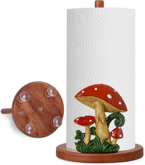 Mushroom Paper Towel Holder,Cute Cottagecore Decor,Freestanding Stand for Home and Kitchen Countertop,FarmhouseHousewarming,Gift
