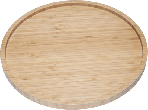 Plutreas Bamboo Lazy Susan Turntable for Cabinet or Table (10 inch)