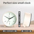 Analog Alarm Clock, 4 inch Super Silent Non-Ticking Clock with Night Light, Battery Operated, Cream Decor for Bedroom
