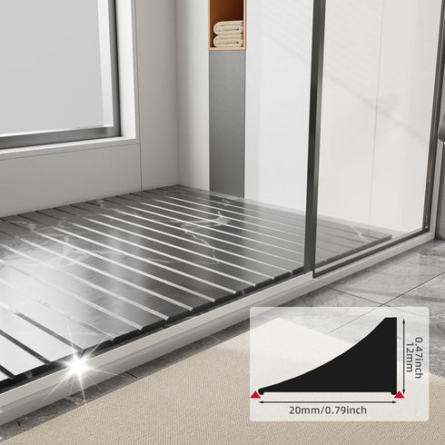39 inch Water Barrier for Sink, Silicone Rubber Kitchen Splash Guard, Bendable Corner Dam for Countertop