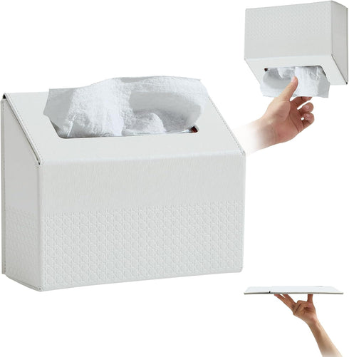 Hand Towel Box Cover, No Drill Installation & Damage-Free Adhesive Backing for