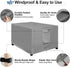 48L 25W 18H Inch, OutdoorLines Outdoor Waterproof Patio Ottoman Covers - Rectangle UV-Proof Patio Side Table Cover