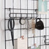 FRIADE 2 Pack Storage Hooks Rack, Iron Wire Grid Hooks for Wall Mount Storage and Display (Black)